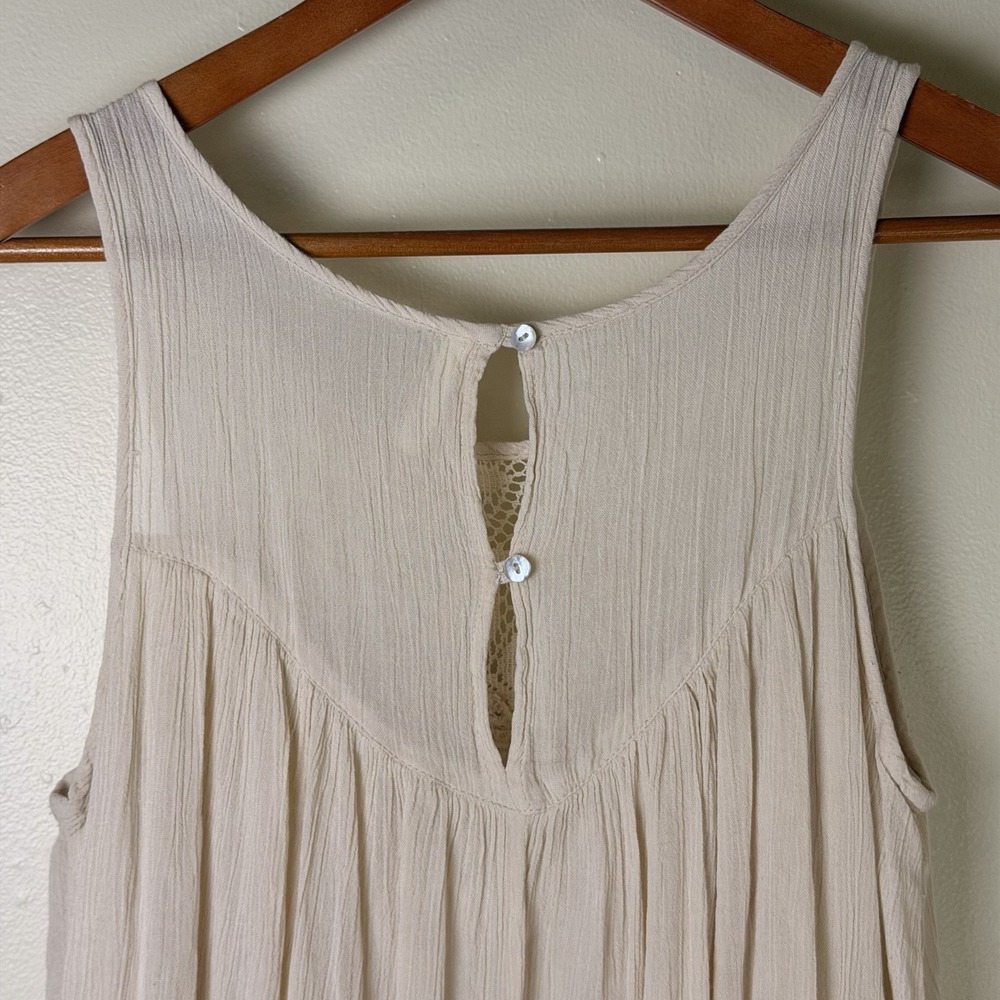 Boho Beachy Lace Crochet Mini Dress With Lining Women's Size XL True Destiny - Picture 10 of 11
